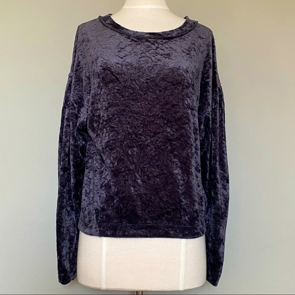 Free People Milan Crushed Velvet Layering Pullover Sweater Sweatshirt, XS - Picture 2 of 15